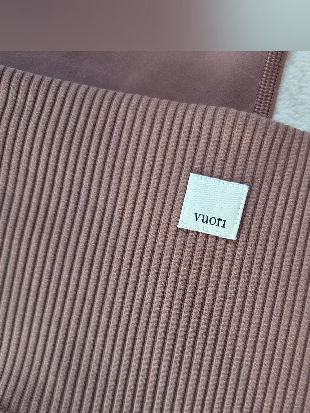 Vuori Rib Studio Leggings Marsala Women's Size XSmall Rose Color